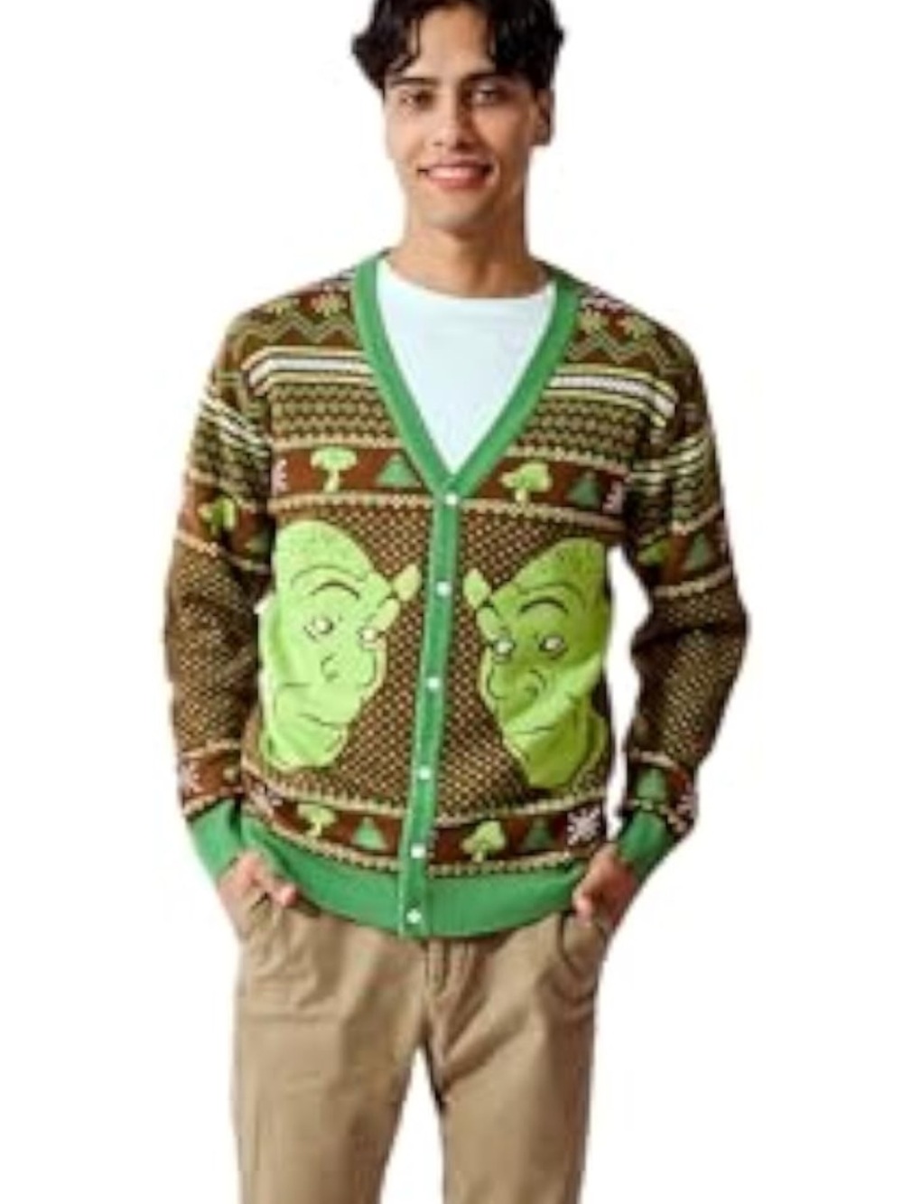 Shrek Character Faces Long Sleeve Men's Brown & Green
Christmas Sweater new 🆕